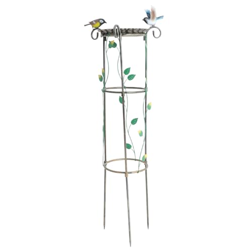 PERSELOSO Kletterpflanzenstütze mit Vogelbad Eisen Treppenstütze für Gartenpflanzen Dekorativer Pflanzensupport für Kletterblumen Einfache Installation Vielseitige Garten Dekoration PERSELOSO Kletterpflanzenstütze mit Vogelbad Eisen Treppenstütze für Gartenpflanzen Dekorativer Pflanzensupport für Kletterblumen Einfache Installation Vielseitige Garten Dekoration von PERSELOSO