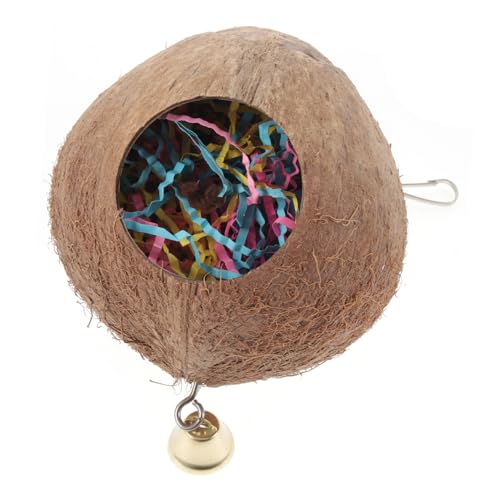 PERSELOSO Kokosnuss Hängespielzeug für Vögel Kauspielzeug aus Natürlicher Kokosnussschale für Papageien und Wellensittiche Klettern im Käfig Sicher und Installieren PERSELOSO Kokosnuss Hängespielzeug für Vögel Kauspielzeug aus Natürlicher Kokosnussschale für Papageien und Wellensittiche Klettern im Käfig Sicher und Installieren von PERSELOSO