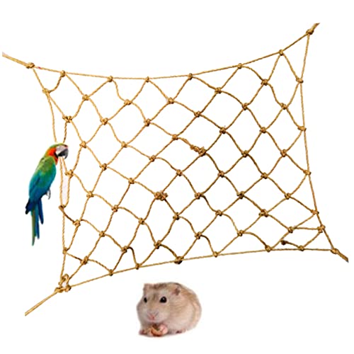 PERSELOSO Papageienkletternetz Papageienbarsch Kletterleiter für Papageien Vogel Seil Barsch Haustier vogelkäfig zubehör vogelzubehör für käfig für Papageien Papageiennetz Klettern von PERSELOSO