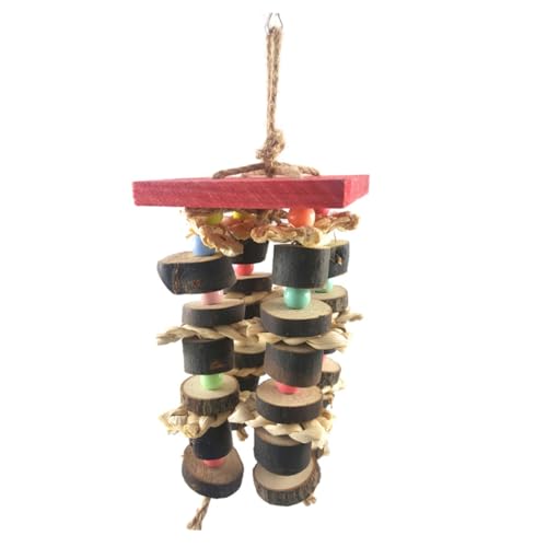 PERSELOSO Papageienspielzeug Zum Aufhängen Papageienkäfig Nymphensittich Vogelspielzeug - Swing Hühnerschaukel Vogel Papageien Haustier Hölzern von PERSELOSO