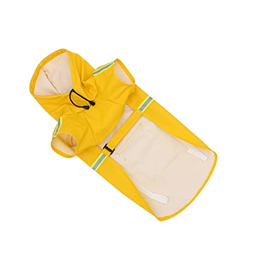 PERSELOSO Regenjacke mit Kapuze für Haustiere Regenmantel für Hunde groß reflektierender Hunde Regenmantel hunderegenmantel Dog rain Jacket Haustier Hund Overall Haustier Hund Regenmantel von PERSELOSO