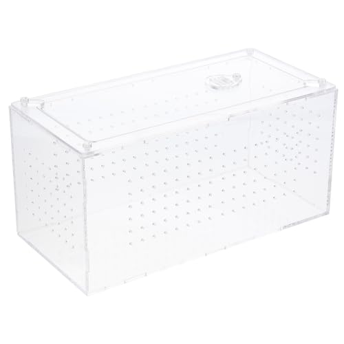PERSELOSO Transparente Reptilienbox Aus Premium Multifunktionale Terrarien Für Schlangen Spinnen Eidechsen Belüftungslöcher Leicht Zu Reinigen Für Fütterung Und Haltung Von Reptilien von PERSELOSO