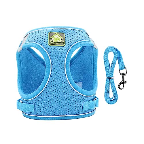 PERSELOSO Satz Brustgurt für Haustiere Hundeleine reflektierend Geschirr für Hunde Ausbildung hundesonnencrem Hundeweste Brustband rückenbandage Haustierkabelbaum Weste für Haustiere Blue von PERSELOSO
