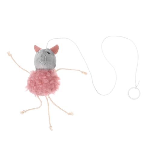 PERSELOSO Simulation Necken Katzenstick Dangle Cat Toy Türaufhänger Für Katzenspielzeug Katzenspielzeugseil Katzenspielzeug Interaktiv Katze Hängende Türschwingen Rosa Garn von PERSELOSO