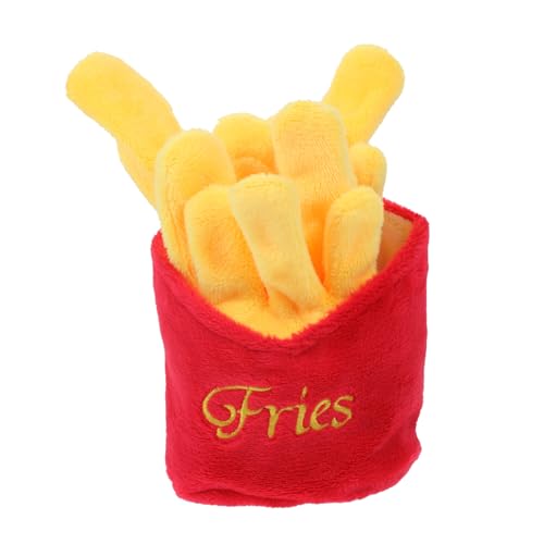 PERSELOSO Simulierte Essenspuppe Hund kleine Hunde Hundezahnplüsch Interactive Dog Toys Dog chew Toy Dogs Toys Quietschende Spielsachen für Hunde Heimtierbedarf rot von PERSELOSO