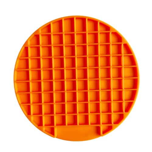 PERSELOSO Tierfuttermatte Hundefütterung Langsames Fressen Welpenfutterspender Haustierkissen Futterspender Orange von PERSELOSO