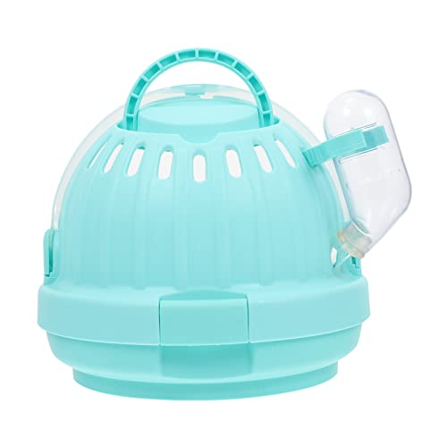 PERSELOSO Tragbarer Tierreisekäfig Für Hamster Und Outdoor Haustierkäfig Mit Matratze Und Trinkflasche Handgehaltener Transportkäfig Für Kleine Haustiere von PERSELOSO