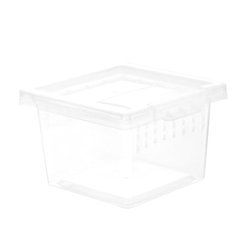 PERSELOSO Transparente Reptilien Zuchtbox aus Robustem Kunststoff mit Belüftungslöchern Ausbruch Schutz für Spinnen Eidechsen Frösche und Kleine Reptilien Aufbewahrungs und PERSELOSO Transparente Reptilien Zuchtbox aus Robustem Kunststoff mit Belüftungslöchern Ausbruch Schutz für Spinnen Eidechsen Frösche und Kleine Reptilien Aufbewahrungs und von PERSELOSO