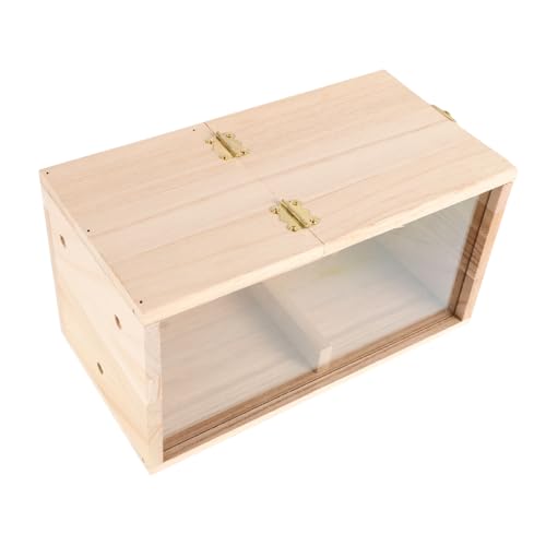 PERSELOSO Vogelhaus Wellensittich Nistvogelnest Vogelhaus Kit Sittichkäfig Conure Brutkästen Vogelhäuser Vogelkäfig Vogelkäfighäuser Sittich Vogelkäfig Acryl Vogelkäfig Holz Beige von PERSELOSO