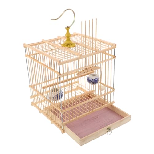 PERSELOSO Vogelkäfig aus Vogelkäfig für für Turteltauben Garten Kleiner Papageienkäfig rechteckiger Vintage Metall Beige PERSELOSO Vogelkäfig aus Vogelkäfig für für Turteltauben Garten Kleiner Papageienkäfig rechteckiger Vintage Metall Beige von PERSELOSO