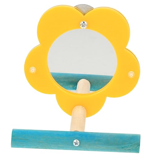 PERSELOSO Vogelspiegel-Spielzeug für Papageien, Acrylstange, Schaukelleiter, Ständer, interaktives Spielen, körperliche Aktivität für Vögel, reduziert Einsamkeit, Stimmung von PERSELOSO