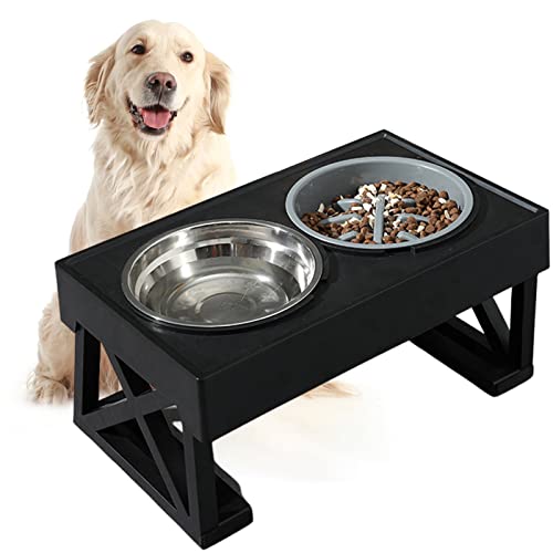 PERTID Cipliko Hundenäpfe mit Halterung | sauberere Futterstation für Hunde, großer und rutschfester Hundenapf für kleine, mittlere und große Hunde und Haustiere von PERTID