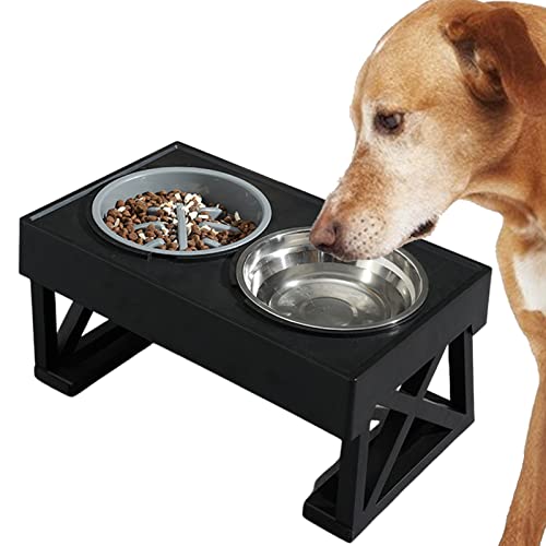 Verstellbarer Hundenapfständer | Verstellbarer erhöhter Hundefutterspender | Rutschfester Slow Feeder Hoher Hundenapfständer für kleine, mittelgroße und große Hunde und Haustiere Lear-au Verstellbarer Hundenapfständer | Verstellbarer erhöhter Hundefutterspender | Rutschfester Slow Feeder Hoher Hundenapfständer für kleine, mittelgroße und große Hunde und Haustiere Lear-au von PERTID