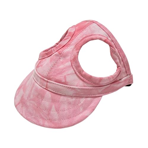 PERZOE Hunde-Baseballkappe, Haustier-Strandhut für Hunde, Hunde-Strandhut, Sonnenschutz, Haustier-Baseballkappe mit Ohrlöchern B L von PERZOE