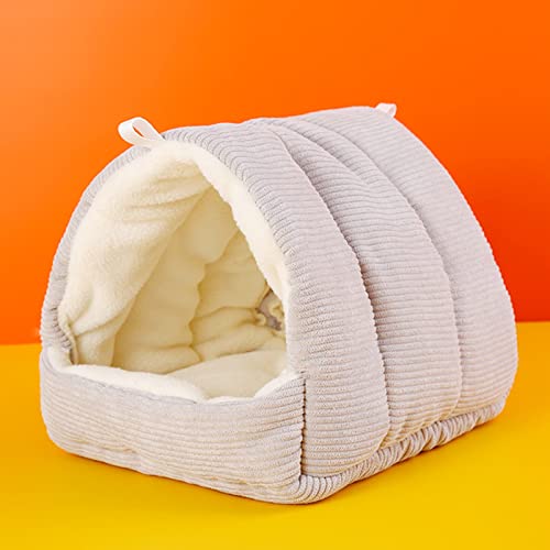 PERZOE Kleintierhausbett Hamsterhauskäfignest Winterwarmes Hamsterhöhlennest Großes Versteck für Hamster, Chinchilla, Meerschweinchen Hellgrau m PERZOE Kleintierhausbett Hamsterhauskäfignest Winterwarmes Hamsterhöhlennest Großes Versteck für Hamster, Chinchilla, Meerschweinchen Hellgrau m von PERZOE