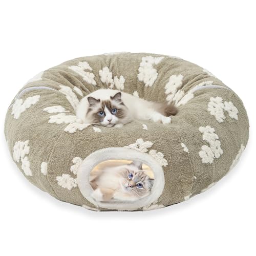 Pesen Katzentunnelbett mit weichem Kissen, Katzenspielzeug für Indoor-Katzen verbessert die Bindung zwischen Haustieren und Besitzern, fördert die Erkundung und befriedigt natürliche Instinkte für von PESEN