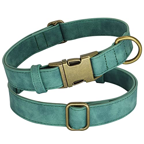 PET ARTIST Leder Hundehalsband mit Metallschnalle, Heavy Duty Hundehalsband einstellbar für kleine mittlere große Hunde Katzen Haustiere,Grün,M PET ARTIST Leder Hundehalsband mit Metallschnalle, Heavy Duty Hundehalsband einstellbar für kleine mittlere große Hunde Katzen Haustiere,Grün,M von PET ARTIST