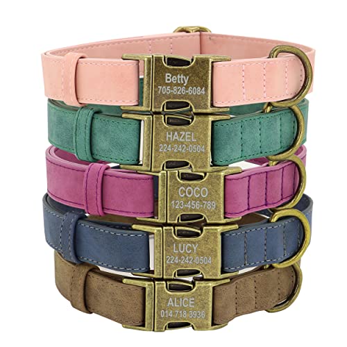 PET ARTIST Leder Hundehalsband personalisiert,gerolltes Leder Hundehalsband mit Namensschild,verstellbare und weich gepolsterte Hundehalsbänder für mittlere,kleine,große Hunde,Blau,M PET ARTIST Leder Hundehalsband personalisiert,gerolltes Leder Hundehalsband mit Namensschild,verstellbare und weich gepolsterte Hundehalsbänder für mittlere,kleine,große Hunde,Blau,M von PET ARTIST