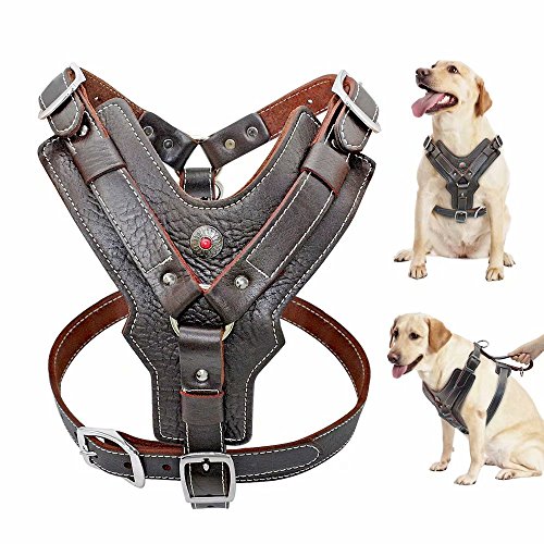PET Artist Thick Leather Dog Harness for Medium and Large Dogs Walking Durable Soft for Pitbull Boxer Chest 70-100cm PET Artist Thick Leather Dog Harness for Medium and Large Dogs Walking Durable Soft for Pitbull Boxer Chest 70-100cm von PET ARTIST