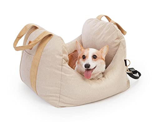 PET AWESOME Autositz für Hunde, Beige von PET AWESOME