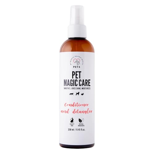Pets Magic Entfilzungsspray Hund Katze 250ml – Fellpflegespray für Hunde & Katzen - Fellpflege - Conditioner Spray für leichte Kämmbarkeit & Glänzendes Fell von PET ESSENTIAL TREATMENT SUPPLIES PETS