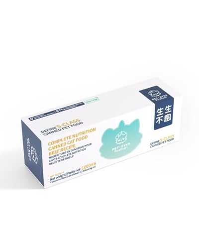 PET-EVER PureFeast Beef Recipe Katzenfutter in Dosen, 97 % tierische Zutaten, Nassfutter für Katzen, getreide- und BPA-freies Nassfutter für Katzen, 3,5-Unzen-Dosen (6er-Pack) von PET-EVER PureFeast