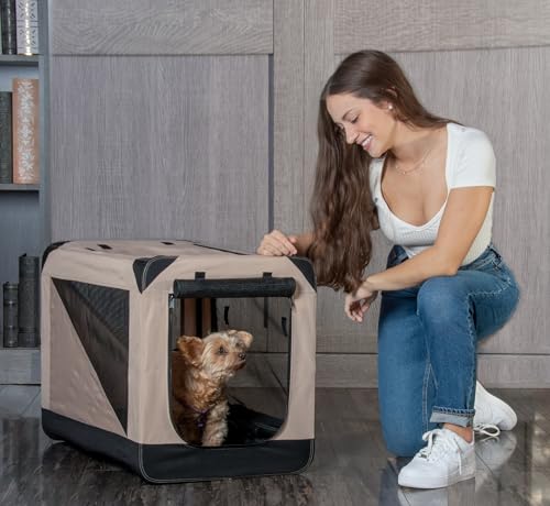 Pet Gear Insta-Fold Hundebox, weich, 66 cm, Ecru Pet Gear Insta-Fold Hundebox, weich, 66 cm, Ecru von PET GEAR INC