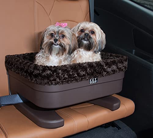 Pet Gear Lookout Booster Autositz, abnehmbares Komfortkissen, Sicherheitsgurt im Lieferumfang enthalten, installiert in Sekunden, kein Werkzeug erforderlich, Espresso von PET GEAR INC