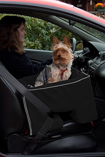 Pet Gear Lookout Booster Autositz, abnehmbares Komfortkissen, Sicherheitsgurt im Lieferumfang enthalten, installiert in Sekunden, kein Werkzeug erforderlich, Onyx von PET GEAR INC