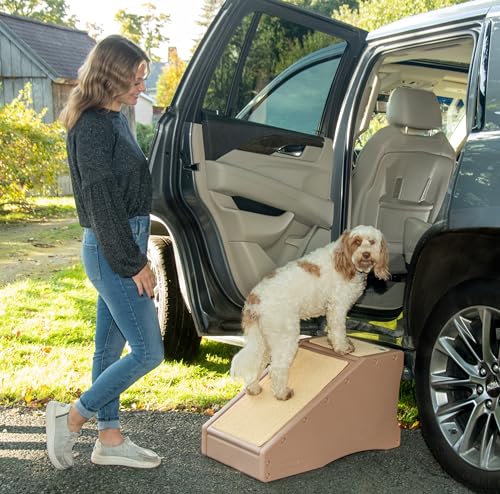 Pet Gear Stramp Treppen- und Rampenkombination für Hunde/Katzen, einfacher Schritt, leicht/tragbar, stabil, einfache Montage (kein Werkzeug erforderlich) 1 Modell, Camel von PET GEAR INC