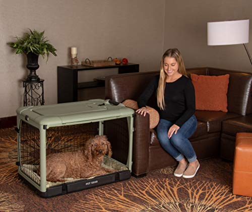 Pet Gear The Other Door 4 Türige Stahlkiste für Hunde Katzen mit Tür im Garagenstil, inklusive Plüschbett + Reisetasche, kein Werkzeug erforderlich, Weide Pet Gear The Other Door 4 Türige Stahlkiste für Hunde Katzen mit Tür im Garagenstil, inklusive Plüschbett + Reisetasche, kein Werkzeug erforderlich, Weide von PET GEAR INC
