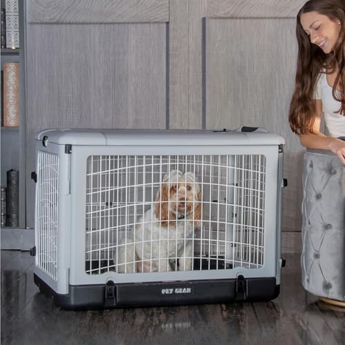 Pet Gear The Other Door Stahlkiste mit 4 Türen, für Hunde/Katzen, mit herausnehmbarem Tablett, Nebel, 91,4 cm Pet Gear The Other Door Stahlkiste mit 4 Türen, für Hunde/Katzen, mit herausnehmbarem Tablett, Nebel, 91,4 cm von PET GEAR INC