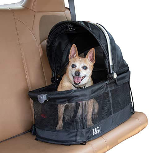 Pet Gear View 360 Pet Safety Carrier & Autositz für kleine Hunde und Katzen Drucktasten-Eingang von Pet Gear