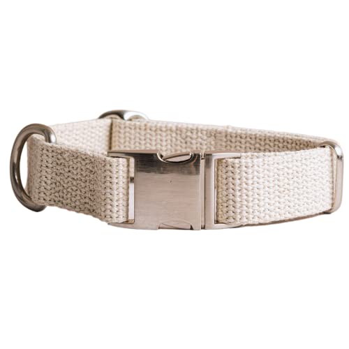 Nachhaltiges Hundehalsband – Halsband aus 100% natürlichem Hanf für kleine Hunde – bequem, langlebig, einzigartig (enthält nur das Halsband, klein) von PET IMPACT REDUCING ENVIRONMENTAL PAWPRINTS