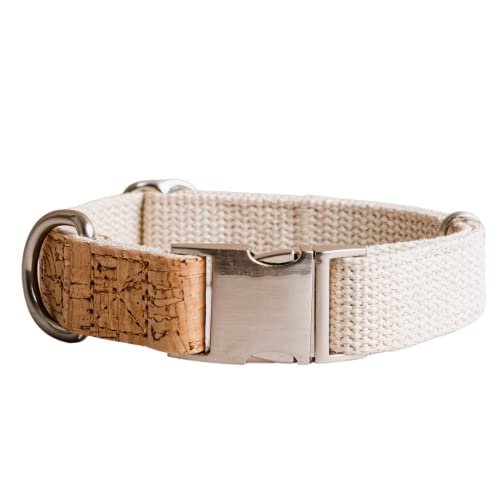 Nachhaltiges Hundehalsband – Halsband aus 100% natürlichem Hanf und Kork für kleine Hunde, bequem, langlebig (enthält nur das Halsband, klein) von PET IMPACT