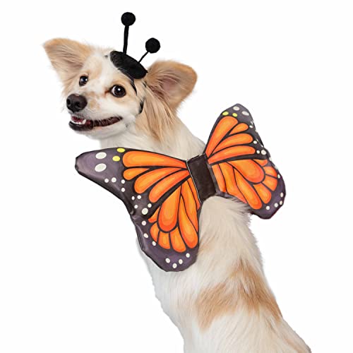 Haustier Krewe Schmetterling Kostüm,Schmetterling Flügel Kostüm für Haustiere,Geschirr Befestigung, Einheitsgröße,Perfekt für Halloween, Fotoshootings, Geschenke für Hundeliebhaber (Einheitsgröße) von PET KREWE UNLEASH THE PARADE