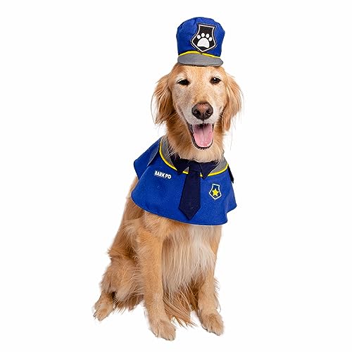 Pet Krew BARK Polizei-Hundekostüm, Größe L/XL – Halloween-Hundekostüm – Perfekt für Weihnachtsferien, Partys, Fotoshootings, Geschenke für Hundeliebhaber von PET KREWE UNLEASH THE PARADE