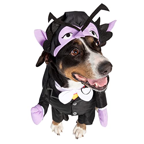 Pet Krewe The Count Vampir Hundekostüm | Sesamstraße Dracula Monster Haustier Kostüme für Hunde und Katzen | S, M, L und XL Pet Krewe The Count Vampir Hundekostüm | Sesamstraße Dracula Monster Haustier Kostüme für Hunde und Katzen | S, M, L und XL von PET KREWE UNLEASH THE PARADE