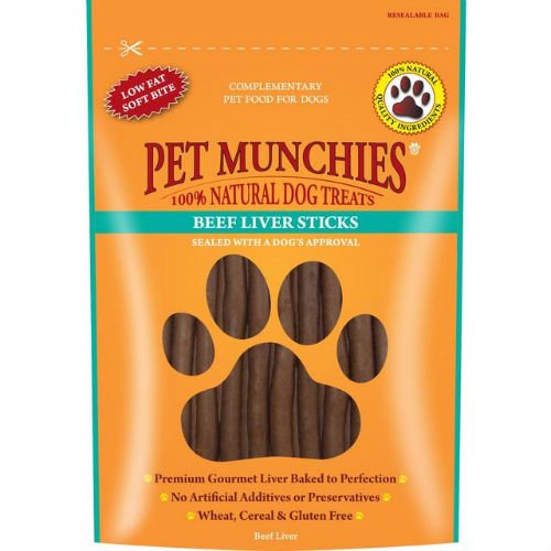 Pet Munchies 100% natürliche Rinderleber-Sticks, 90 g, 12 Stück Pet Munchies 100% natürliche Rinderleber-Sticks, 90 g, 12 Stück von PET MUNCHIES