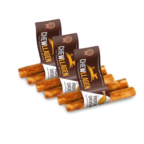 CHEWLLAGEN - Collagen-Hundekauartikel - Huhn Medium Roll (3er-Pack) - Gelenkunterstützung & Muskelregeneration - 100% natürliches Collagen von PET'S UP