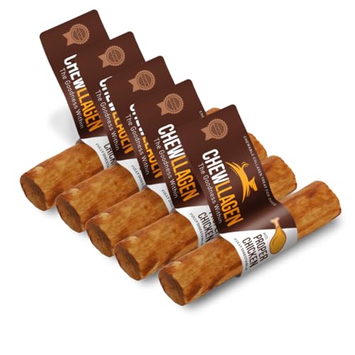 CHEWLLAGEN - Collagen-Hundekauartikel - Huhn Mini-Rolle (5er Pack) - Gelenkunterstützung & Muskelregeneration - 100% natürliches Collagen von PET'S UP
