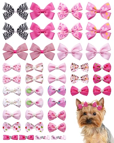PET SHOW Haarschleifen für große Hunde, mit Gummibändern, für kleine, mittelgroße und große Hunde, Mädchen, Strass, Katzen, Haarknoten, Geburtstag, Hochzeit, Party, Schleife, Haustierpflege von PET SHOW