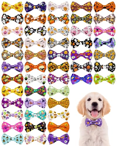 PET SHOW Halloween-Fliegen für kleine Hunde, Großpackung, Schiebehalsband-Aufsätze, Welpen, Katzen, Kürbis, Geist, Fliegen für mittelgroße Hunde, Schleifen, Urlaub, Party, Haustierpflege-Zubehör von PET SHOW