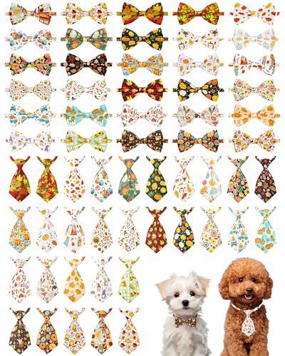 PET SHOW Halsbänder für kleine Hunde, 60 Stück, für Welpen, Katzen, Herbst, verstellbare Fliegen für mittelgroße Hunde, Kürbis, Ahornblatt, Schleifen, Geburtstagsparty, Urlaub, Haustierpflege-Zubehör PET SHOW Halsbänder für kleine Hunde, 60 Stück, für Welpen, Katzen, Herbst, verstellbare Fliegen für mittelgroße Hunde, Kürbis, Ahornblatt, Schleifen, Geburtstagsparty, Urlaub, Haustierpflege-Zubehör von PET SHOW
