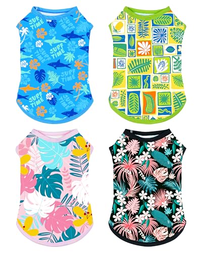 PET SHOW Hawaii-Hemden für große Hunde, LSF 50+, UV-Sonnenschutz, Sommer, coole Kleidung, Tank-Top, florale Hunde-T-Shirts, Haustier-Urlaubsparty, ärmellose Weste, Jungen, Mädchen (XX-Large) von PET SHOW
