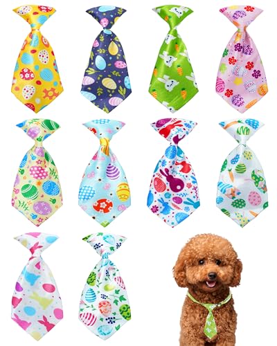 PET SHOW Oster-Krawatten für kleine Hunde, Katzen, verstellbar, für Urlaub, Fellpflege, Fliegen, Mädchen, Jungen, Haustiere, Festival, Kostüme, Welpen, Hochzeit, Party, Geschenk, 10 Stück von PET SHOW