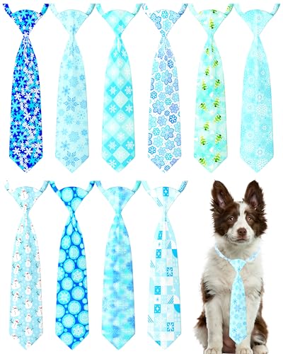 PET SHOW Winter-Krawatten für große Hunde, Größe XL, verstellbare Halsbänder, für Mädchen, Jungen, Haustiere, Schneeflocken-Kostüme, Hundepflege-Zubehör, Urlaub, Party, Geschenk, 10 Stück von PET SHOW