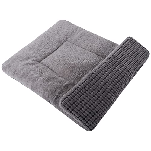 PET SPPTIES Hundebett Weiches und Warmes Matten Hundekissen Waschbarn kuschelig Umkehrbar Haustier Sofakissen PS085 (61X41 cm, Grau) von PET SPPTIES