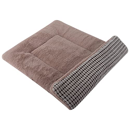 PET SPPTIES Hundebett Weiches und Warmes Matten Hundekissen Waschbarn kuschelig Umkehrbar Haustier Sofakissen PS085 (75X50 cm, Khaki) von PET SPPTIES