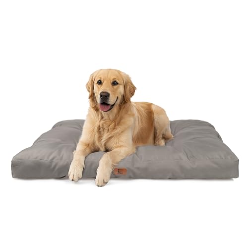 PET VIOLET Hundekissen große Hunde 110x90 cm - Robustes Oxford 600D Material, wasserabweisend, XXL Hundebett 10 cm Höhe, Wendekissen Outdoor geeignet - Grau von PET VIOLET
